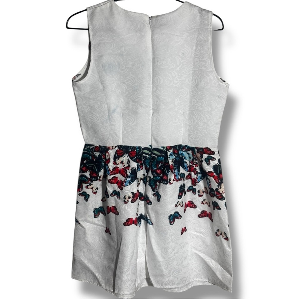 Just Cavalli NWT White with Blue/Red Butterfly Print Sleeveless Mini Dress - Picture 16 of 16